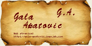 Gala Apatović vizit kartica